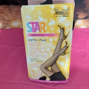 SPANX Black and White Patterned Tights